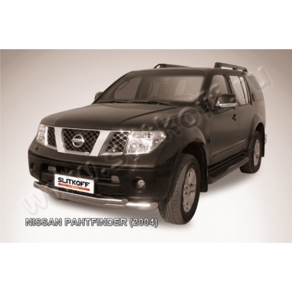 Защита переднего бампера Nissan Pathfinder 2004-2010 (Двойная 1)