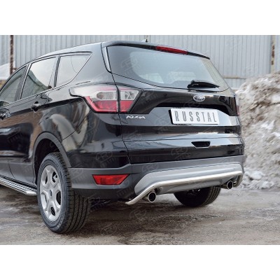 Защита заднего бампера FORD KUGA 2016-   D42 волна под машину