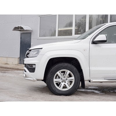 Защита переднего бампера VOLKSWAGEN AMAROK 2016-  D63 секция-75х42 дуга