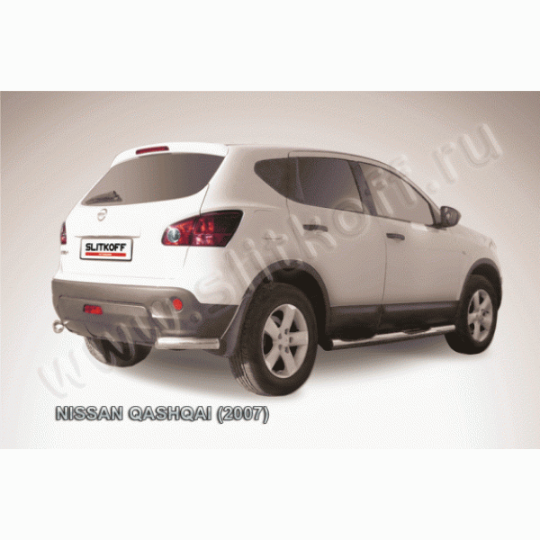 Защита заднего бампера Nissan Qashqai 2006-2010 (Уголки)