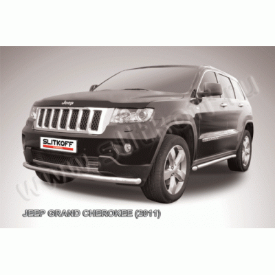 Защита переднего бампера Jeep Grand Cherokee с 2011 (радиусная)