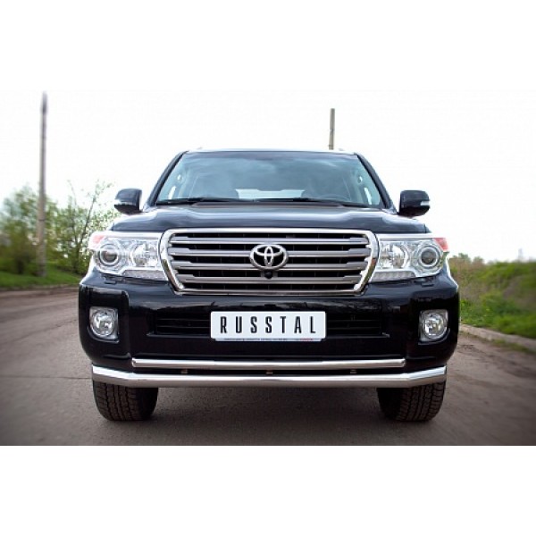 Защита переднего бампера Toyota Land Cruiser 200 2012-2015 (Двойная 2)