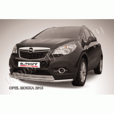 Защита переднего бампера Opel Mokka с 2012 (Двойная длинная)