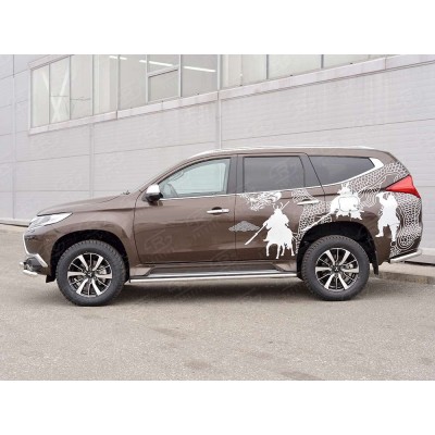 Защита порогов Mitsubishi Pajero Sport с 2015