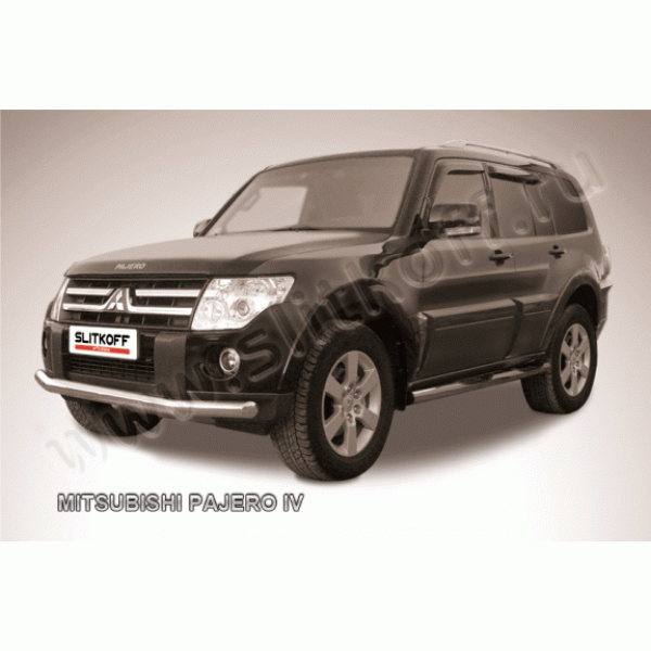 Защита переднего бампера Mitsubishi Pajero 2006-2011