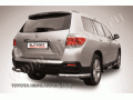Защита заднего бампера Toyota Highlander 2010-2014 (Уголки)