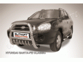 Защита переднего бампера с защитой картера Hyundai Santa Fe 2000-2006 (Высокая)