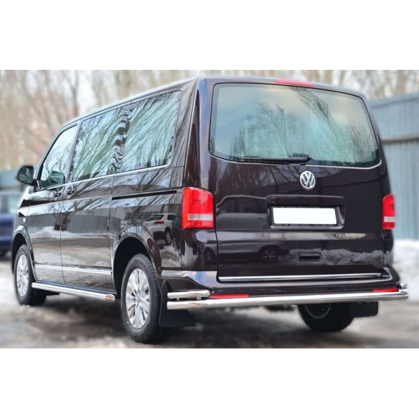 Защита заднего бампера Volkswagen T5/Multivan/Caravelle 2003-2015 с углами