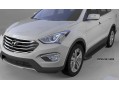 Пороги алюминиевые Onyx Hyundai Grand Santa Fe с 2013