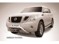 Защита переднего бампера с защитой картера Nissan Patrol с 2010 (Низкая широкая)