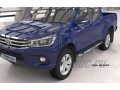 Пороги алюминиевые Brillant Toyota Hilux с 2015 (Черные)