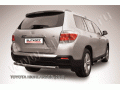 Защита заднего бампера Toyota Highlander 2010-2014 (Радиусная)