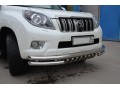 Защита переднего бампера Toyota Land Cruiser Prado 15 c 2010 тройная с защитой акула