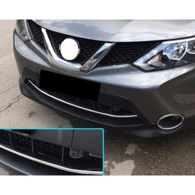 Накладка на решетку бампера Nissan Qashqai с 2014