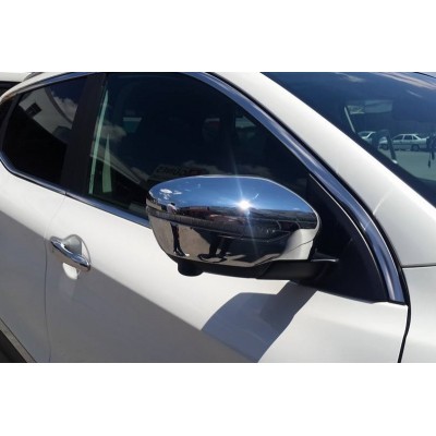 Накладки на зеркала (Abs хром) Nissan Qashqai с 2014