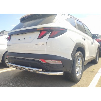 Защита заднего бампера Hyundai Tucson c 2021 с перемычками