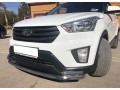 Защита переднего бампера Hyundai Creta c 2016 двойная (1 длинная, 2 коротких)