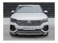 Защита переднего бампера дуга для Volkswagen Touareg 2018- (Волна)