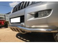 Защита переднего бампера Toyota Land Cruiser Prado 120 c 2003-2009 двойная волна + зубья