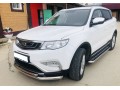 Защита переднего бампера Geely Atlas c 2018 двойная