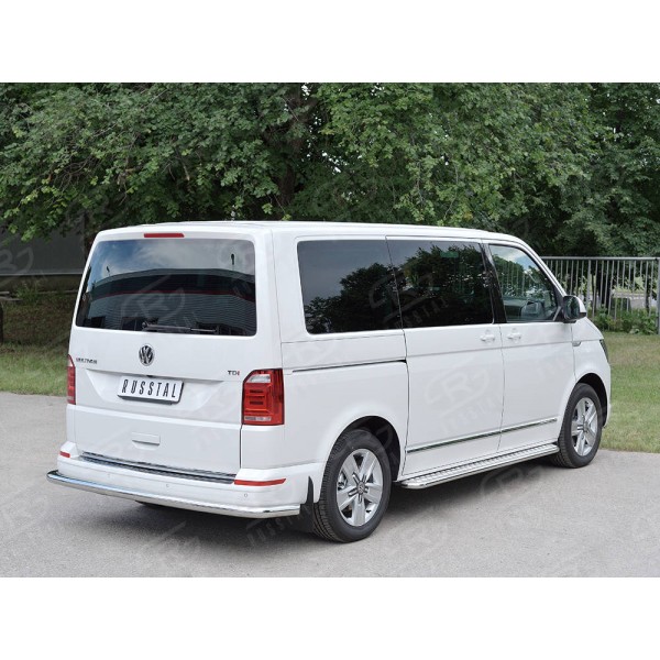 Защита заднего бампера Volkswagen T6 (длинная)