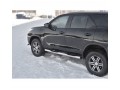 Пороги труба D76 с накладкой для Toyota Fortuner 2017- по н в