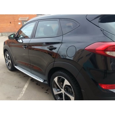 Боковые подножки Hyundai Tucson с 2016 BMW Style