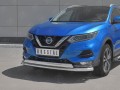 NISSAN QASHQAI 2019- Защита переднего бампера d63 секции-d75х42 дуга