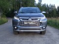 Решетка радиатора Mitsubishi Pajero Sport с 2015 16 мм (для а/м без датчиков парковки)