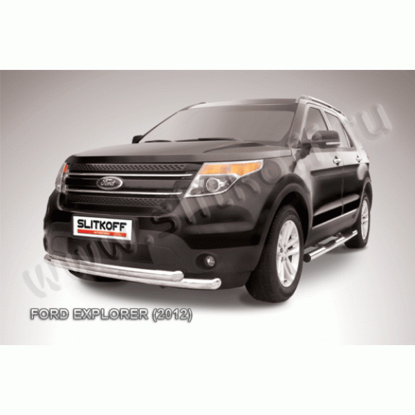 Защита переднего бампера Ford Explorer с 2011 (двойная)