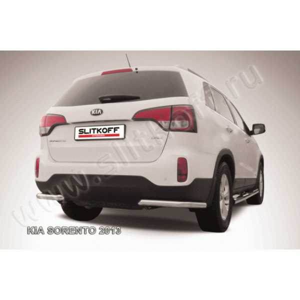 Защита заднего бампера Kia Sorento 2012-2015 (уголки)