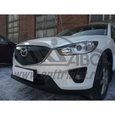 Защита радиатора Mazda CX-5 2011-2015 с парктроником (Black)