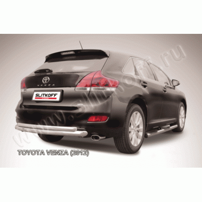 Защита заднего бампера Toyota Venza с 2013 (Двойная радиусная)