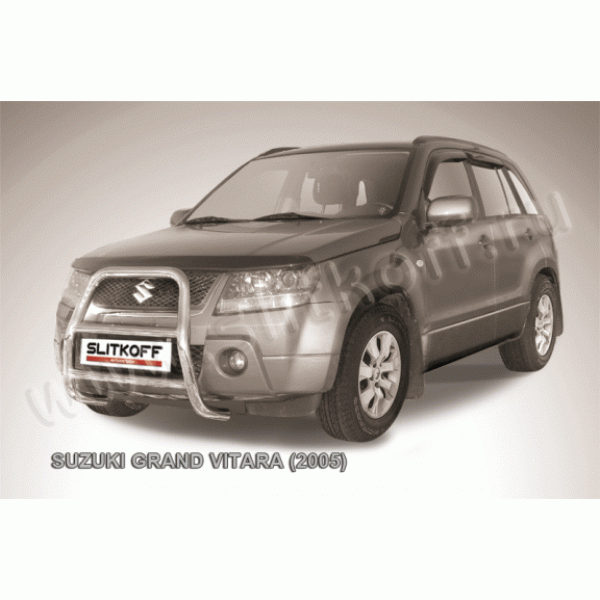 Защита переднего бампера Suzuki Grand Vitara 2006-2008 (Высокая)