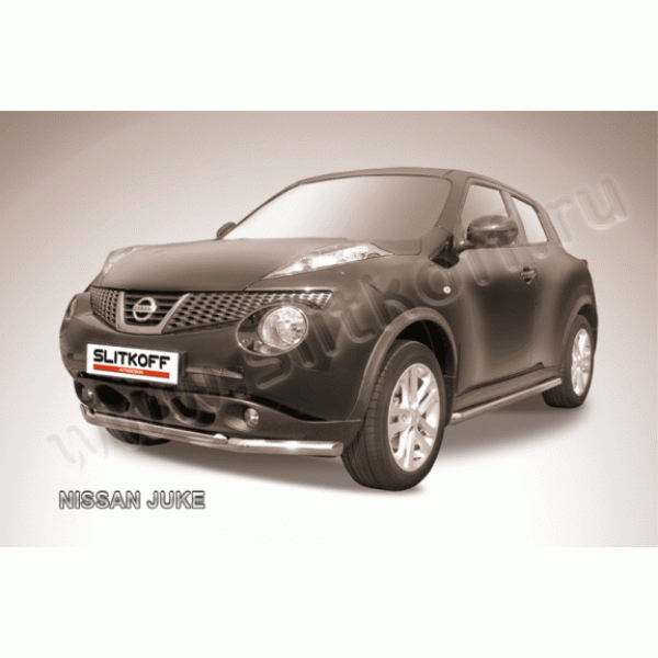 Защита переднего бампера Nissan Juke с 2010 (двойная)