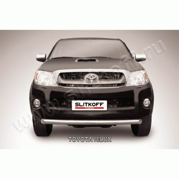 Защита переднего бампера d57 радиусная Toyota HILUX (2011) рестайлинг