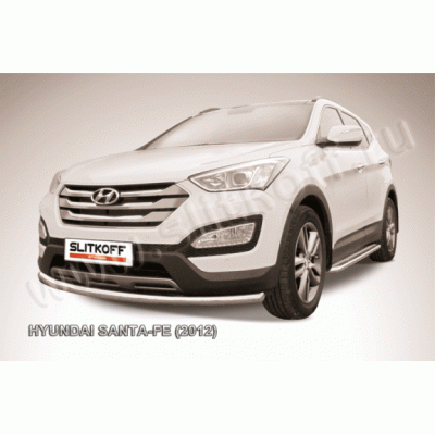 Защита переднего бампера Hyundai Santa Fe 2012-2015