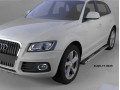 Пороги алюминиевые Audi Q5 с 2008 (Emerald Black)