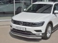 Защита переднего бампера прямая Volkswagen Tiguan с 2017 (кроме offroad)