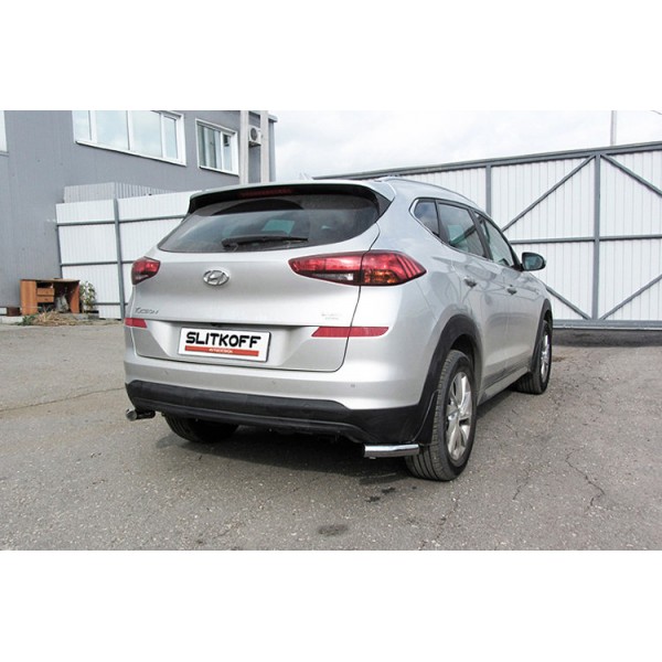 Защита заднего бампера уголки d57 HYUNDAI TUCSON