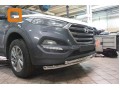 АКЦИЯ!!! Защита переднего бампера волна Hyundai Tucson (2015-) (двойная)