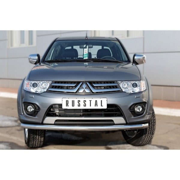 Защита переднего бампера Mitsubishi L200 с 2014 (одинарная 2)