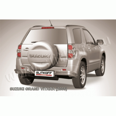 Защита заднего бампера Suzuki Grand Vitara 2006-2008 (Уголки двойные)