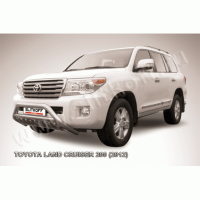 Защита переднего бампера Toyota Land Cruiser 200 2012-2015 (Низкая широкая)