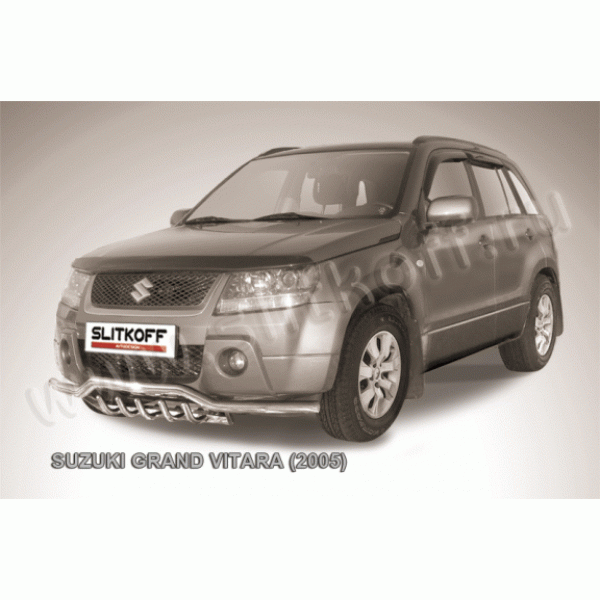 Защита переднего бампера с защитой картера Suzuki Grand Vitara 2006-2008