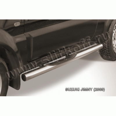 Пороги из нержавеющей стали с проступями Suzuki Jimny 2005-2012