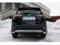 Защита заднего бампера Toyota RAV4 с 2015 (уголки двойные)