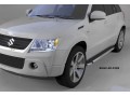 Пороги алюминиевые Brillant Suzuki Grand Vitara с 2006 (черные)