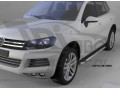 Пороги алюминиевые Brillant Volkswagen Touareg с 2010 (черные)