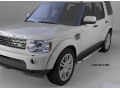 Пороги алюминиевые Brillant Land Rover Discovery 3/4 с 2004 (черные)